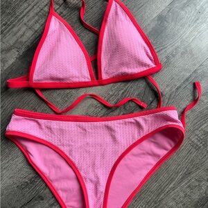 Wild Fable Pink and Red Bikini Set